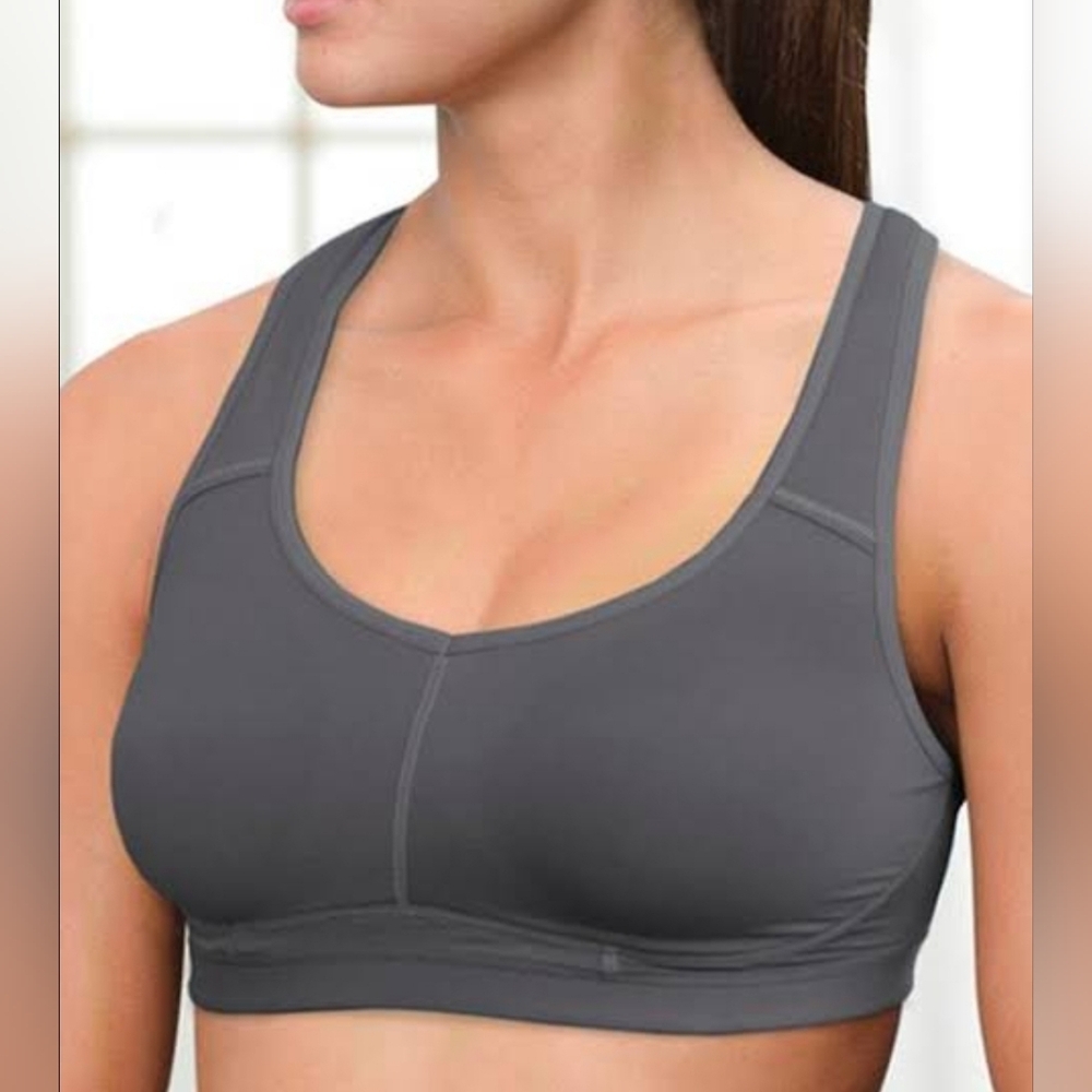 Athleta Hullabraloo Orange Yellow Sports Bra Size 36D